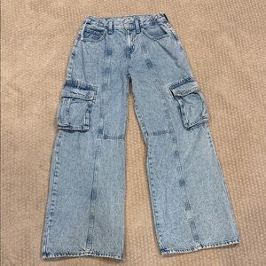 Old Navy Girl’s Blue Baggy Cargo Jeans